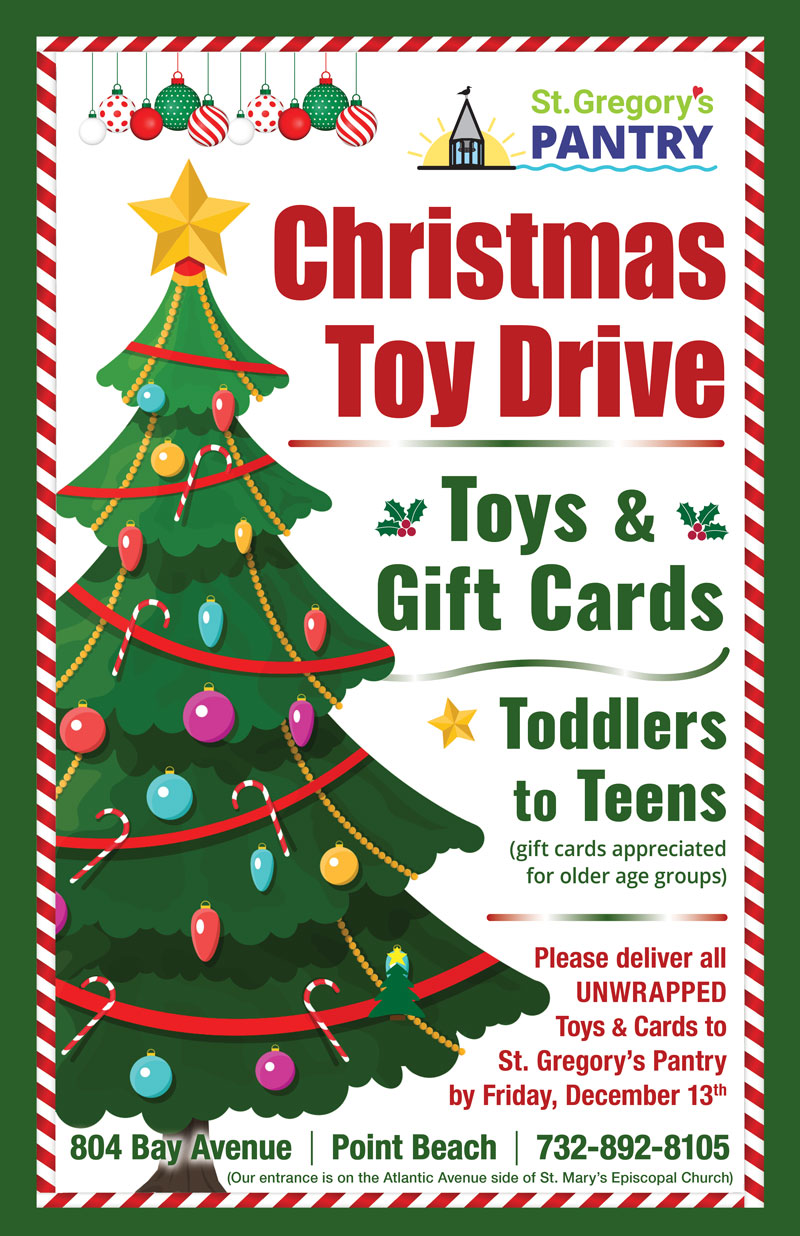 St. Gregorys Pantry Toy Drive Poster for 2024
